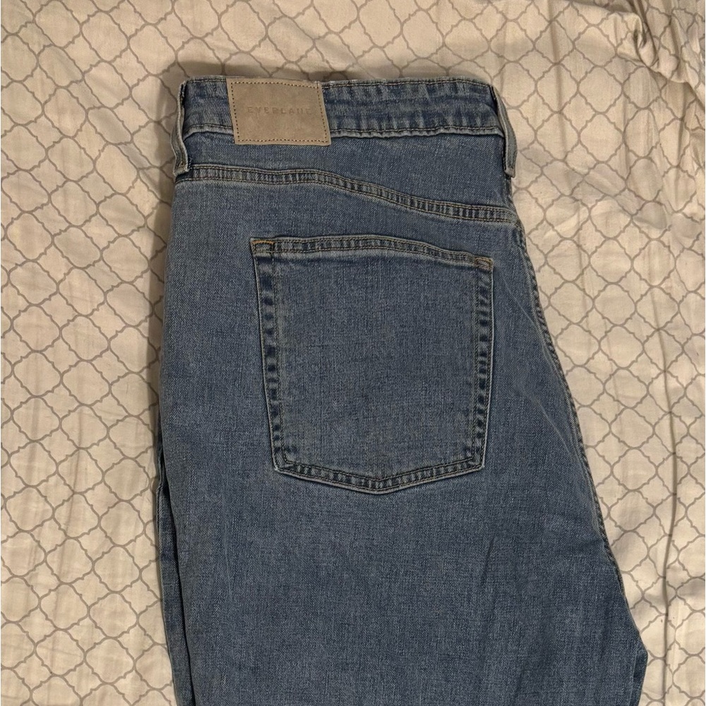Everlane *NWOT The Curvy Cheeky Jean High-Rise Straight-Leg Medium Blue- 35/20 - Picture 5 of 16